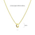 Initials Brick Alphabet Letter Necklace Gold Layered Steel Jewellery